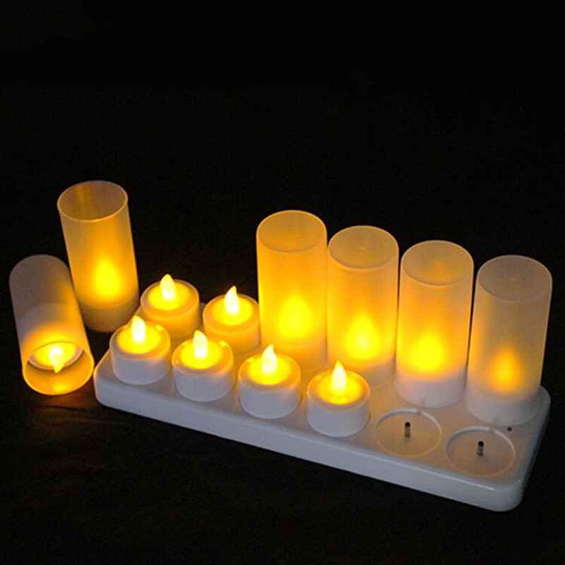Decor Lighting Pack - Pacote com 12 Velas LED Recarregáveis