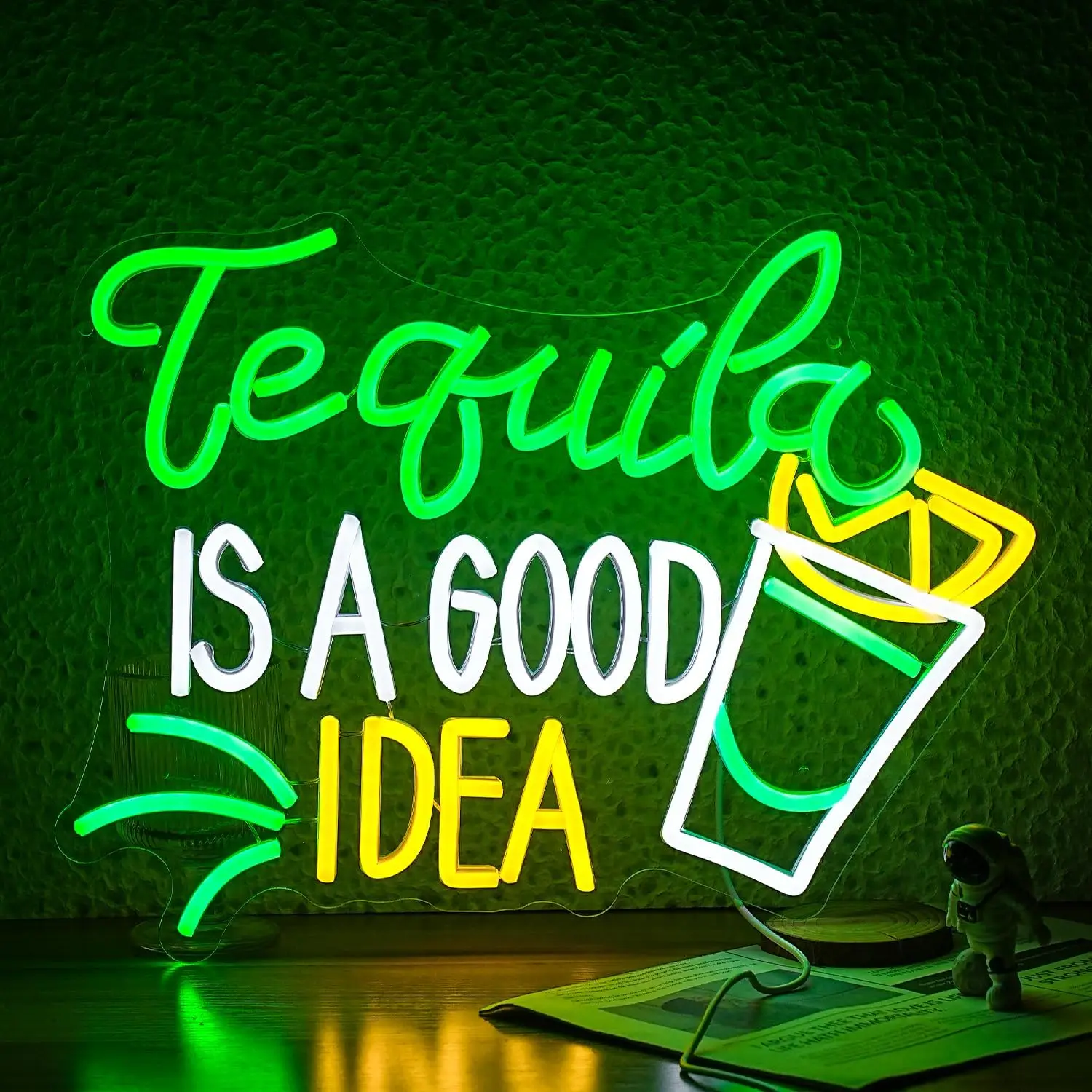 Lighting Home Decor Ideas - Letreiro Neon LED USB Regulável Tequila