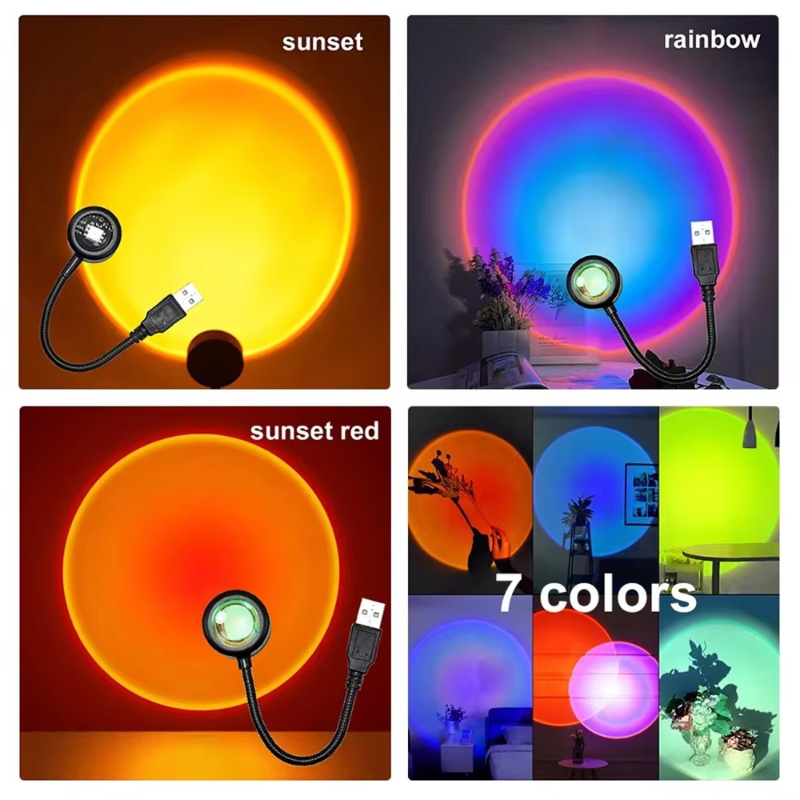 Sunset Lamp Projection - Lâmpada LED de Pôr do Sol