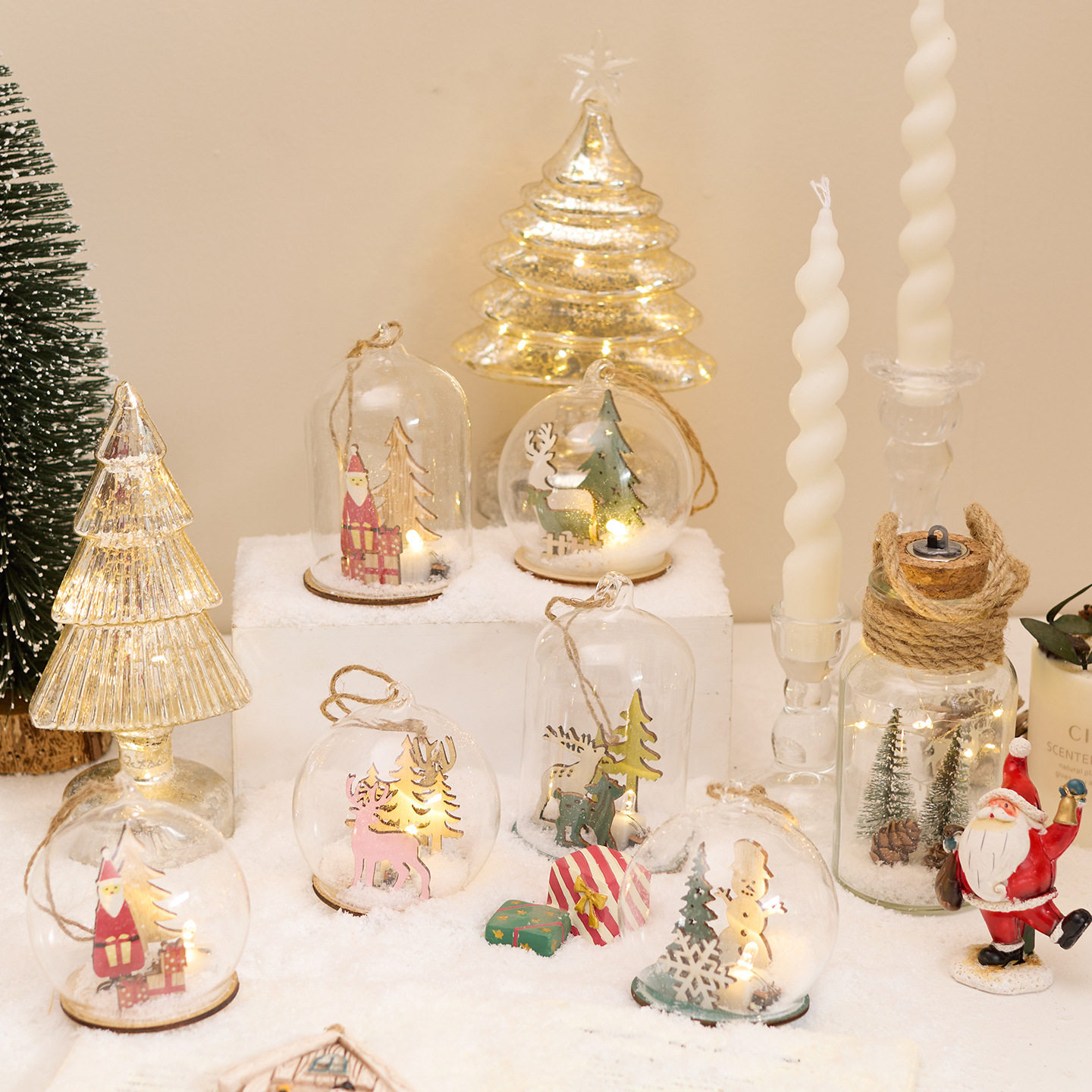 Pendant Lighting Christmas Decor - Luzes noturnas de vidro para decoração