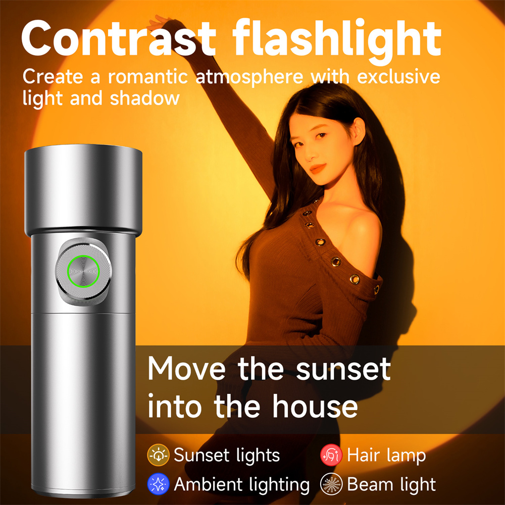 NOVO Flash de Fotografia com 4 - Sunset Lamp Projection avaliação e preço