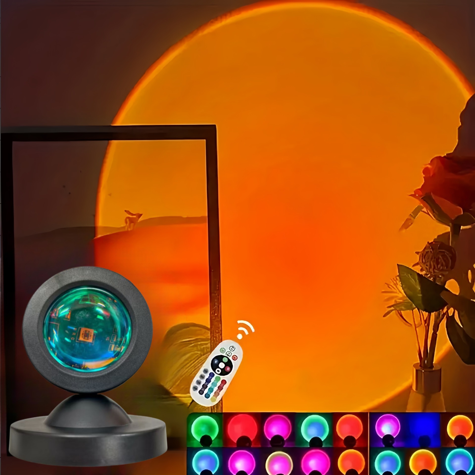1pc luz de projeção de pôr do  - Sunset Lamp Projection avaliação e preço