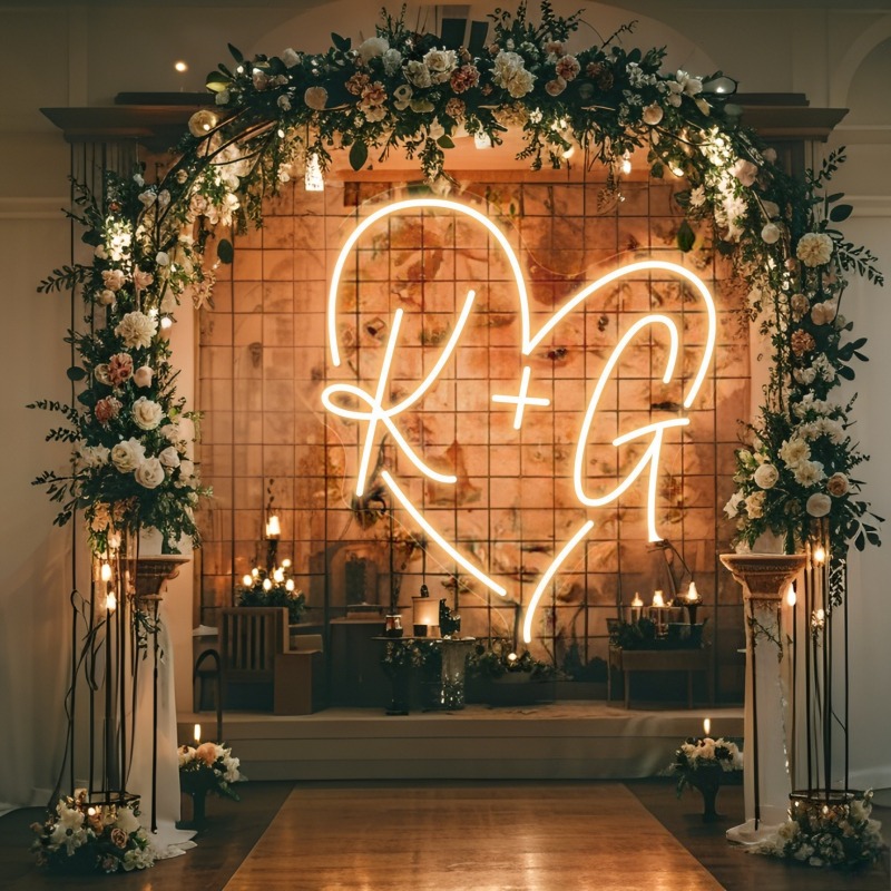 Iniciais personalizadas coraçã - Lighting Decor Items avaliação e preço