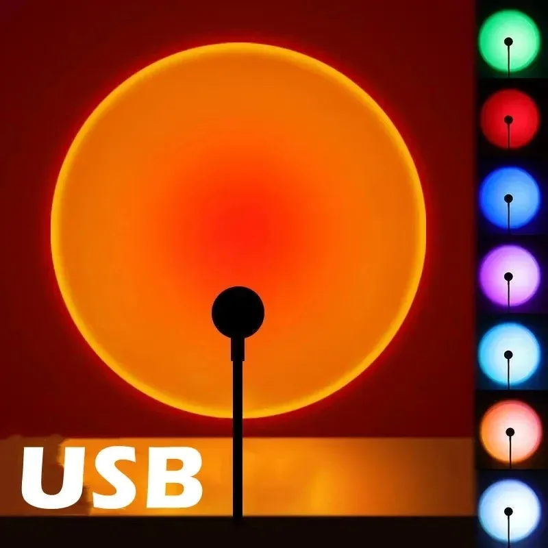 Lâmpada de projeção usb pôr do - Sunset Lamp Projection avaliação e preço