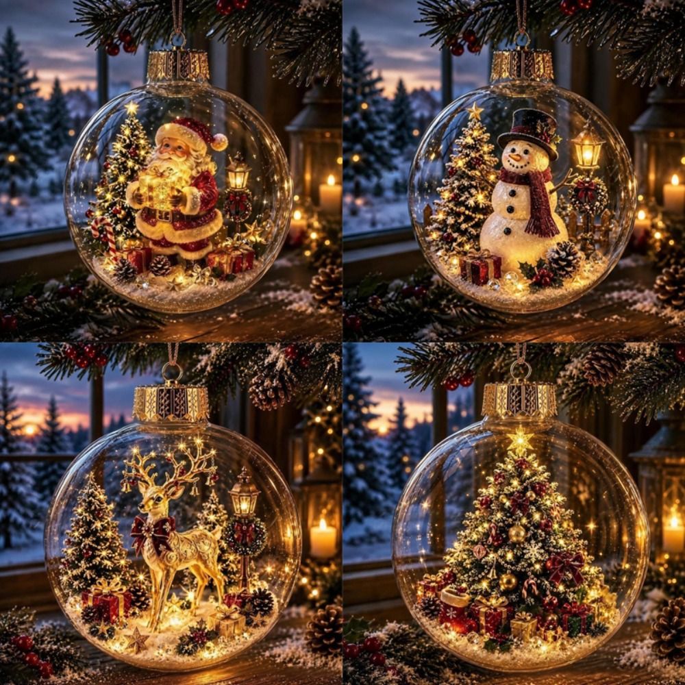 Enfeite de Natal em Acrílico c - Pendant Lighting Christmas Decor avaliação e preço