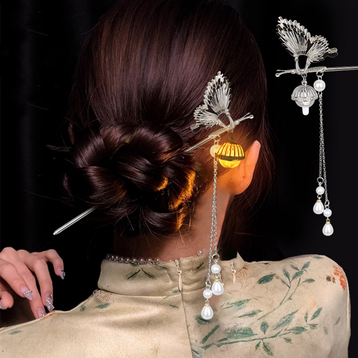 Flor luminosa hairpin para mul - Lighting Decor Items avaliação e preço
